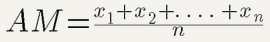 Auto-LaTeX Equations rendering of the arithmetic mean equation